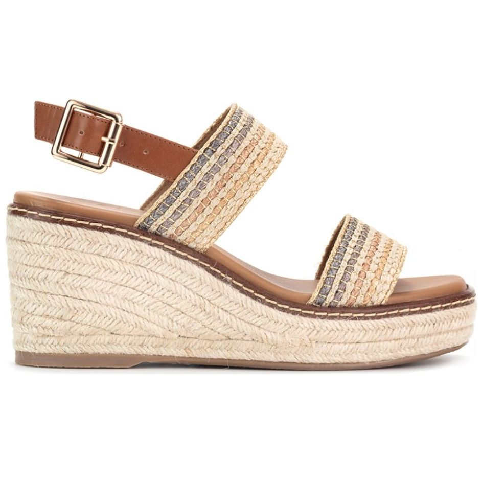 Sandalia Gillio con Bandas Plataforma Yute Multicolor para Mujer