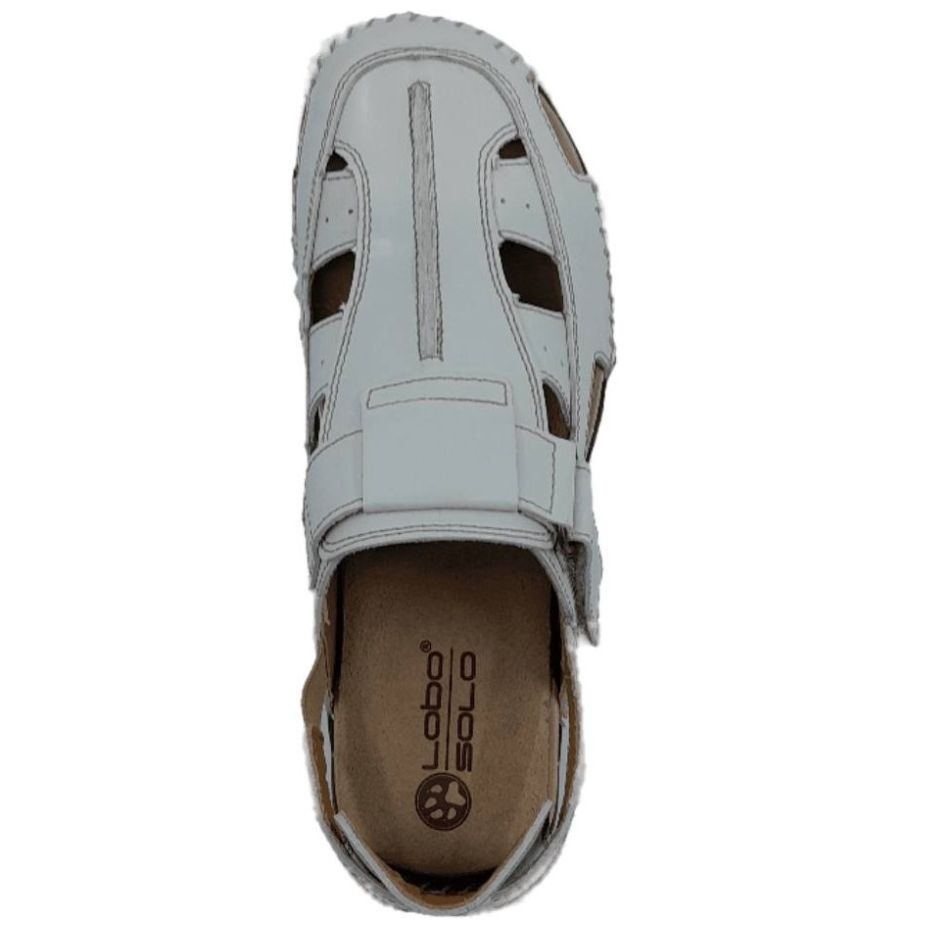 Sandalia Tacón Lobo Solo Artessanal Hueso para Mujer