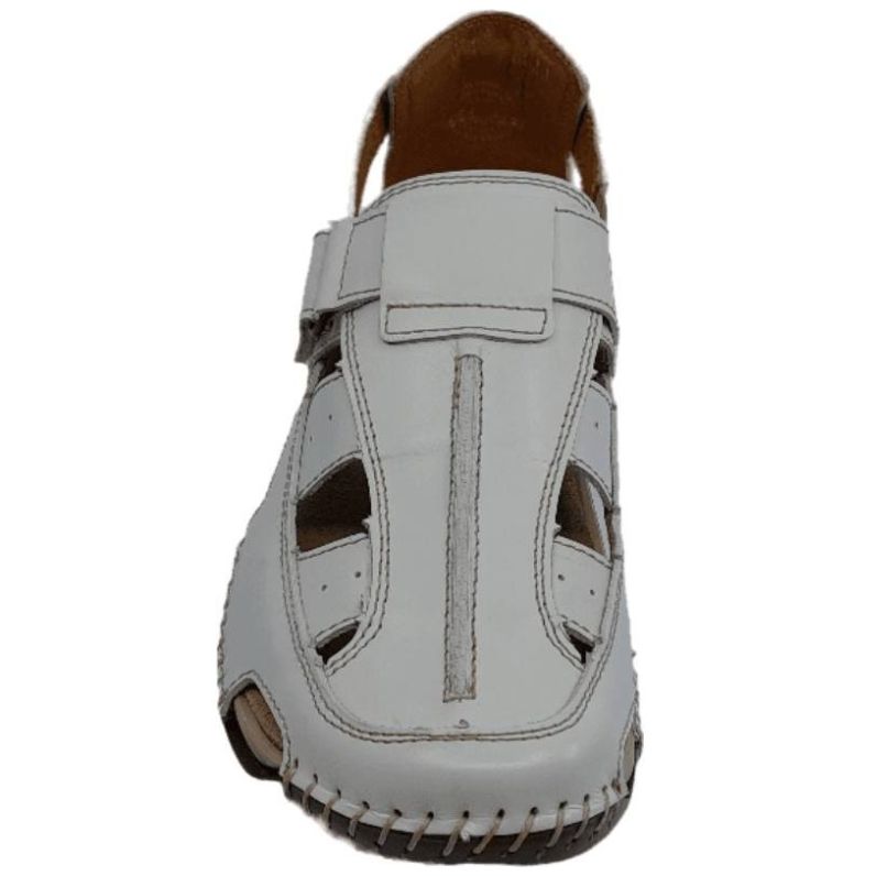 Sandalia Tacón Lobo Solo Artessanal Hueso para Mujer