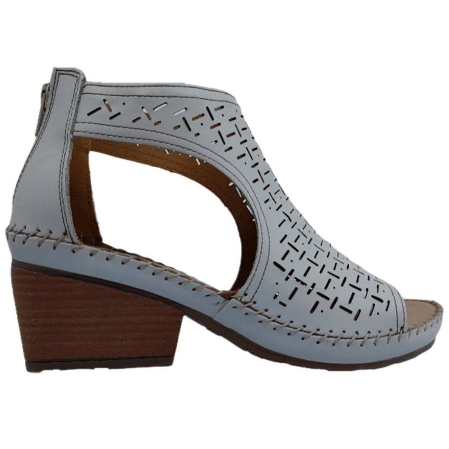 Sandalia Cerrada Lobo Solo con Velcro Hueso para Mujer