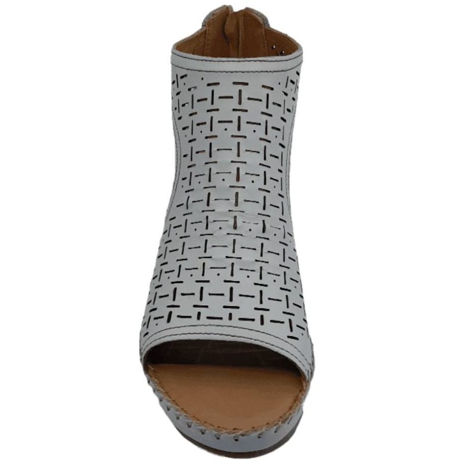 Sandalia Cerrada Lobo Solo con Velcro Hueso para Mujer