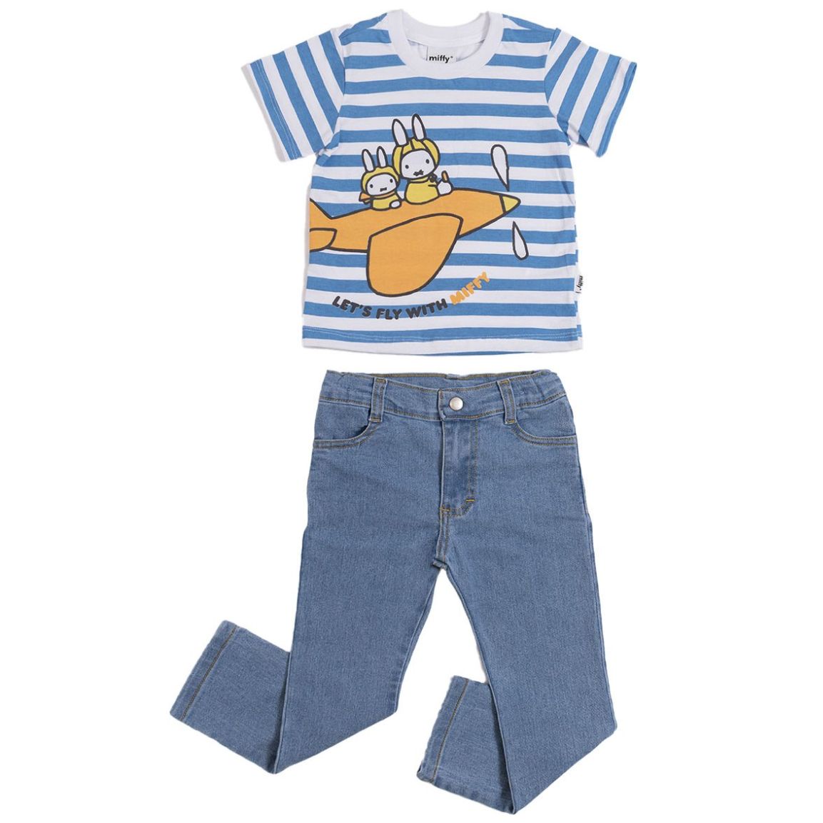 Conjunto Jeans y Playera Avión para Bebé Miffy