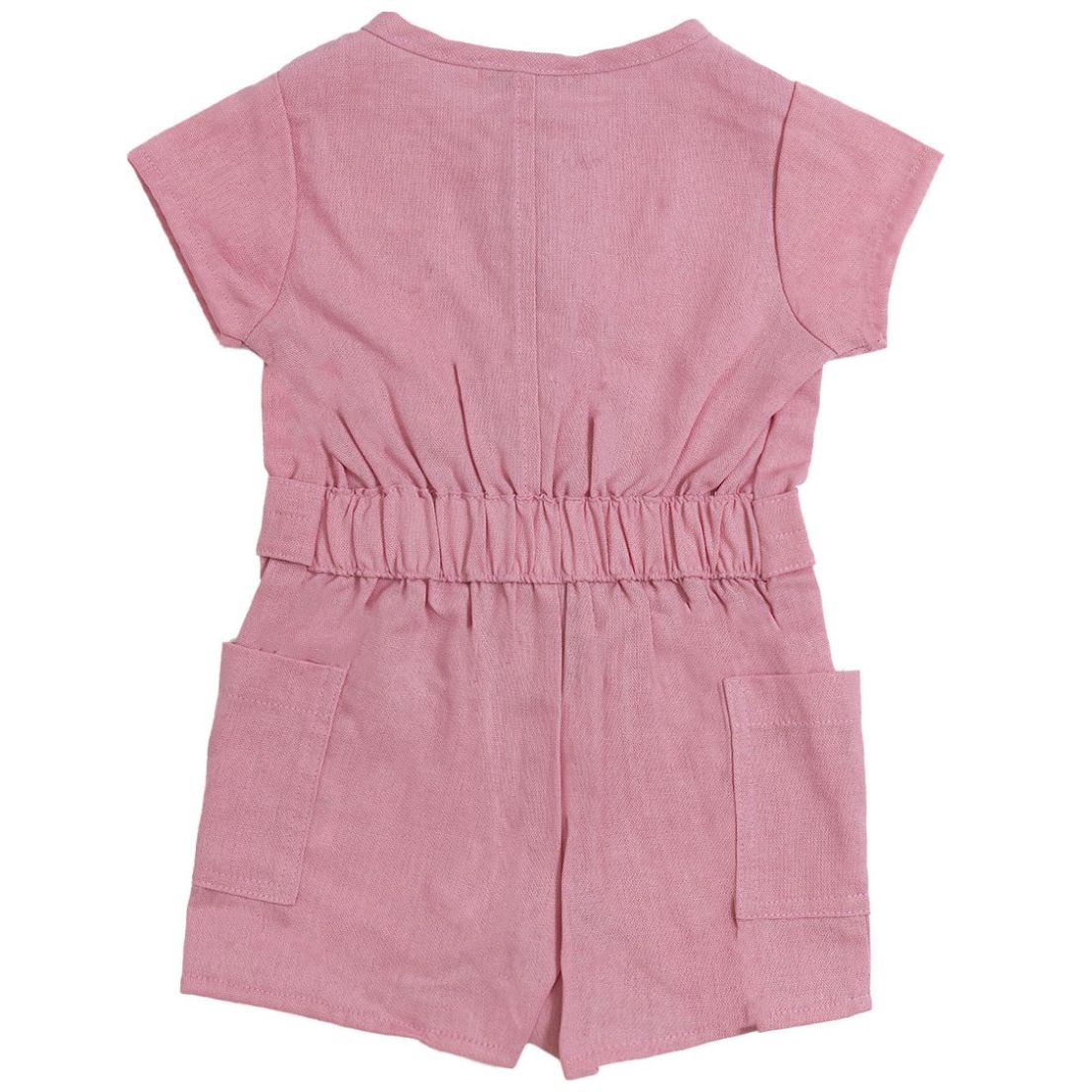 Jumpsuit para Bebé Lino Corto con Cinta Y Bolsas Being 2 Nice