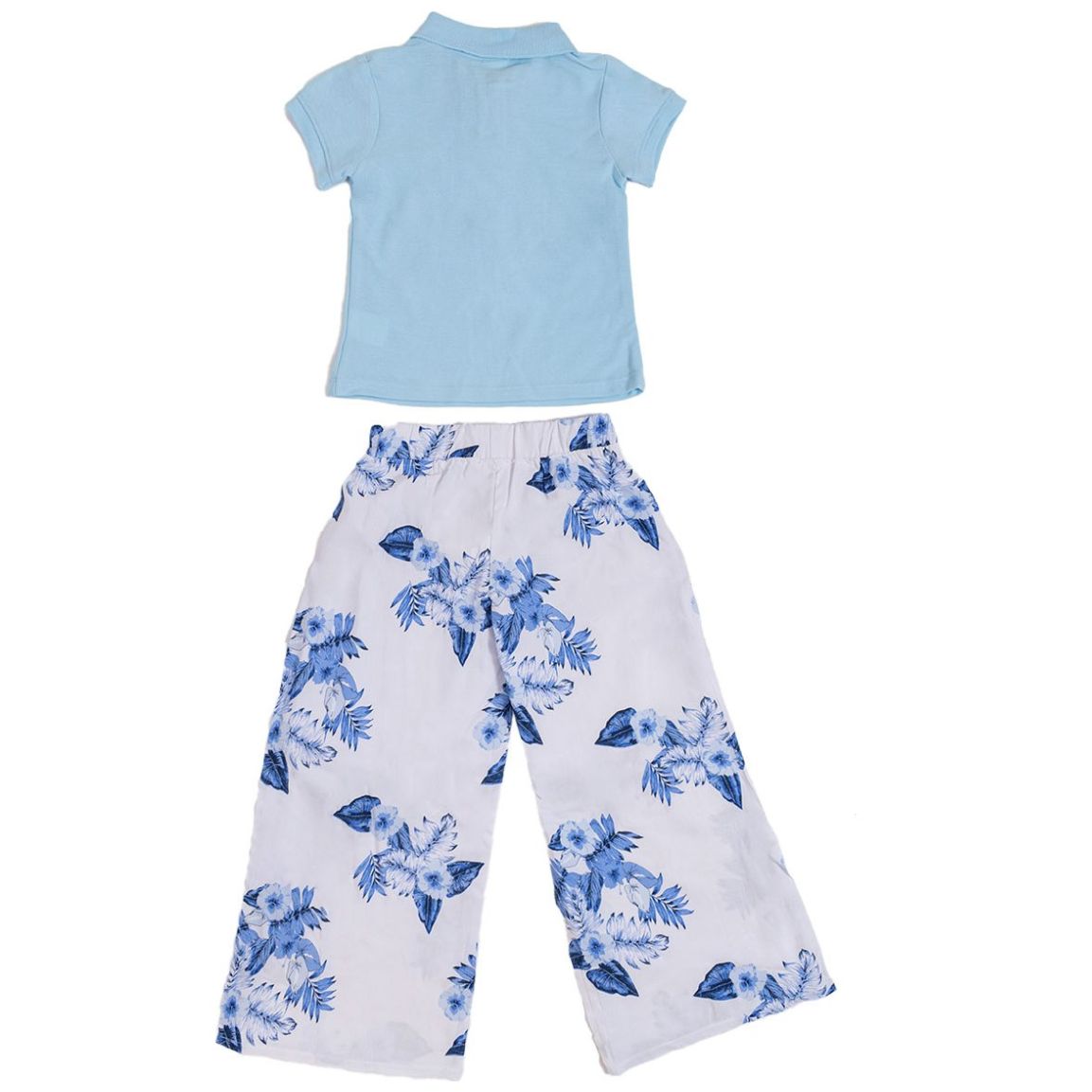 Conjunto para Niña 2 Piezas Playera Manga Corta Cuello "v" Y Pantalón Estampado Being 2 Nice