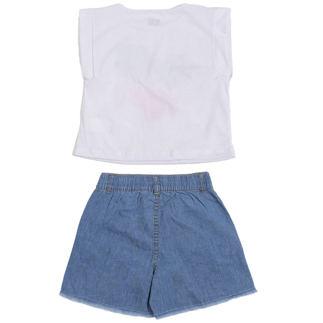 Conjunto Niña 2 Piezas Playera Sin Mangas y Short Mezclilla Being 2 Nice