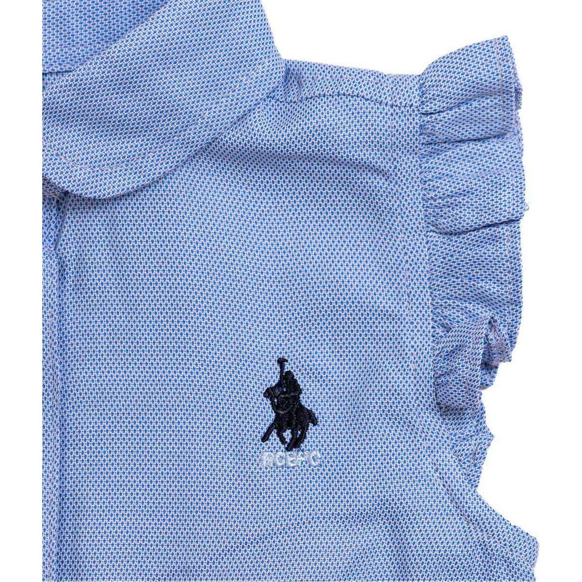 Vestido Camisero Manga Corta Cuello Tipo Polo Royal Polo Club para Niña