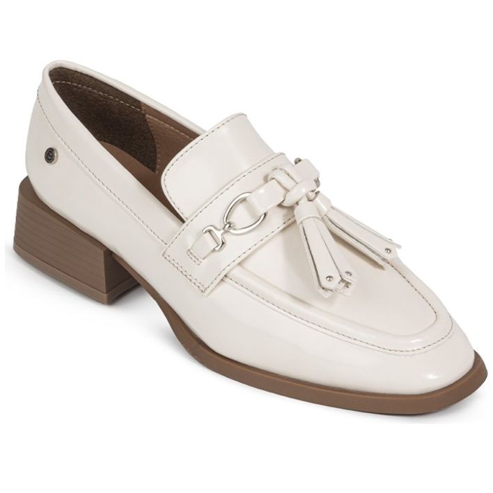 Mocasín Brantano con Pompones Beige