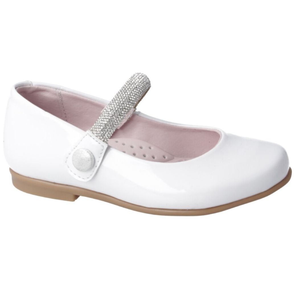 Zapato Charol Karsten con Ajuste Hebilla 15-17 Blanco