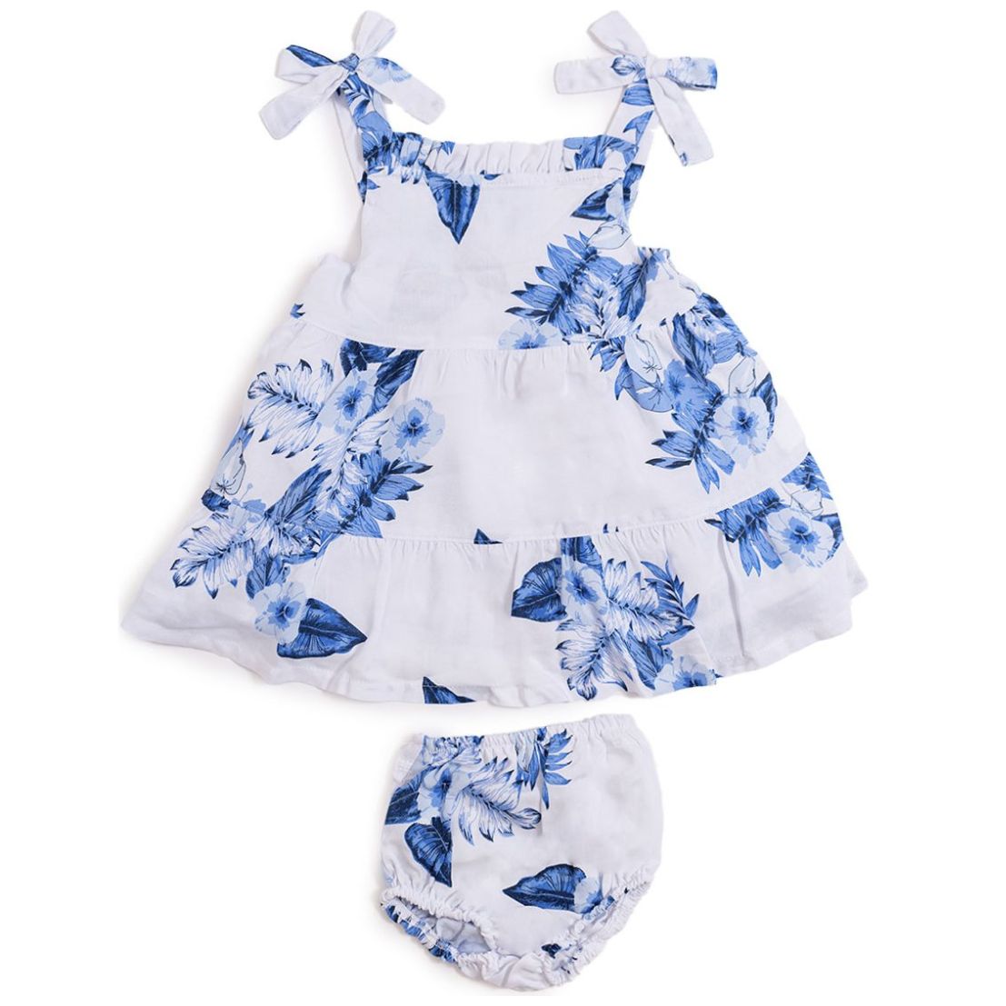 Conjunto para Bebé Piezas Vestido de Tirantes Y Calzón Estampado