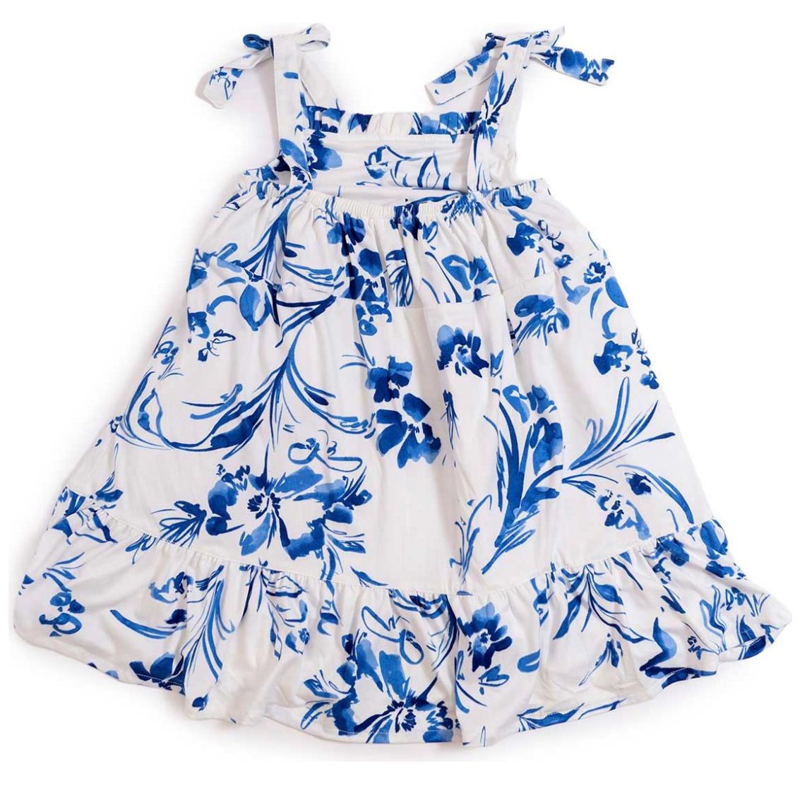 Vestido para Bebé Tirantes Estampado Flor Azul Being 2 Nice