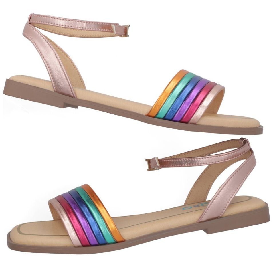 Sandalia Capa de Ozono Multitiras Ajustable Multicolor