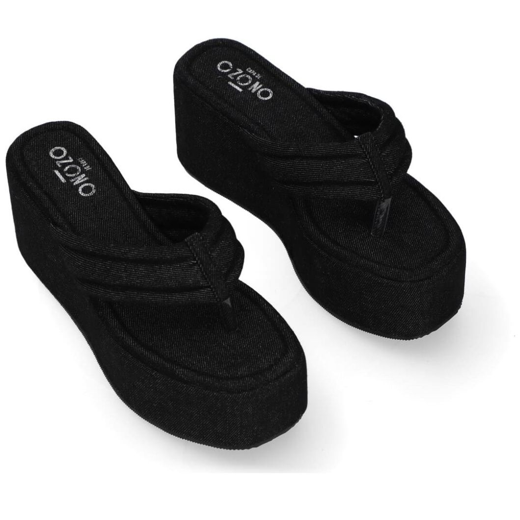 Sandalia Capa de Ozono con Plataforma Negra