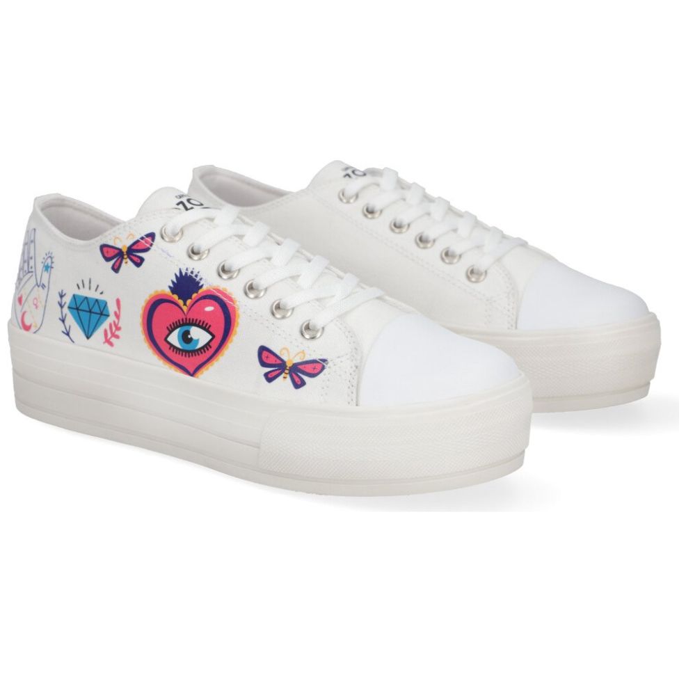 Tenis Casual Capa de Ozono con Diseño Blanco