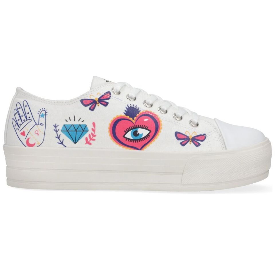 Tenis Casual Capa de Ozono con Diseño Blanco