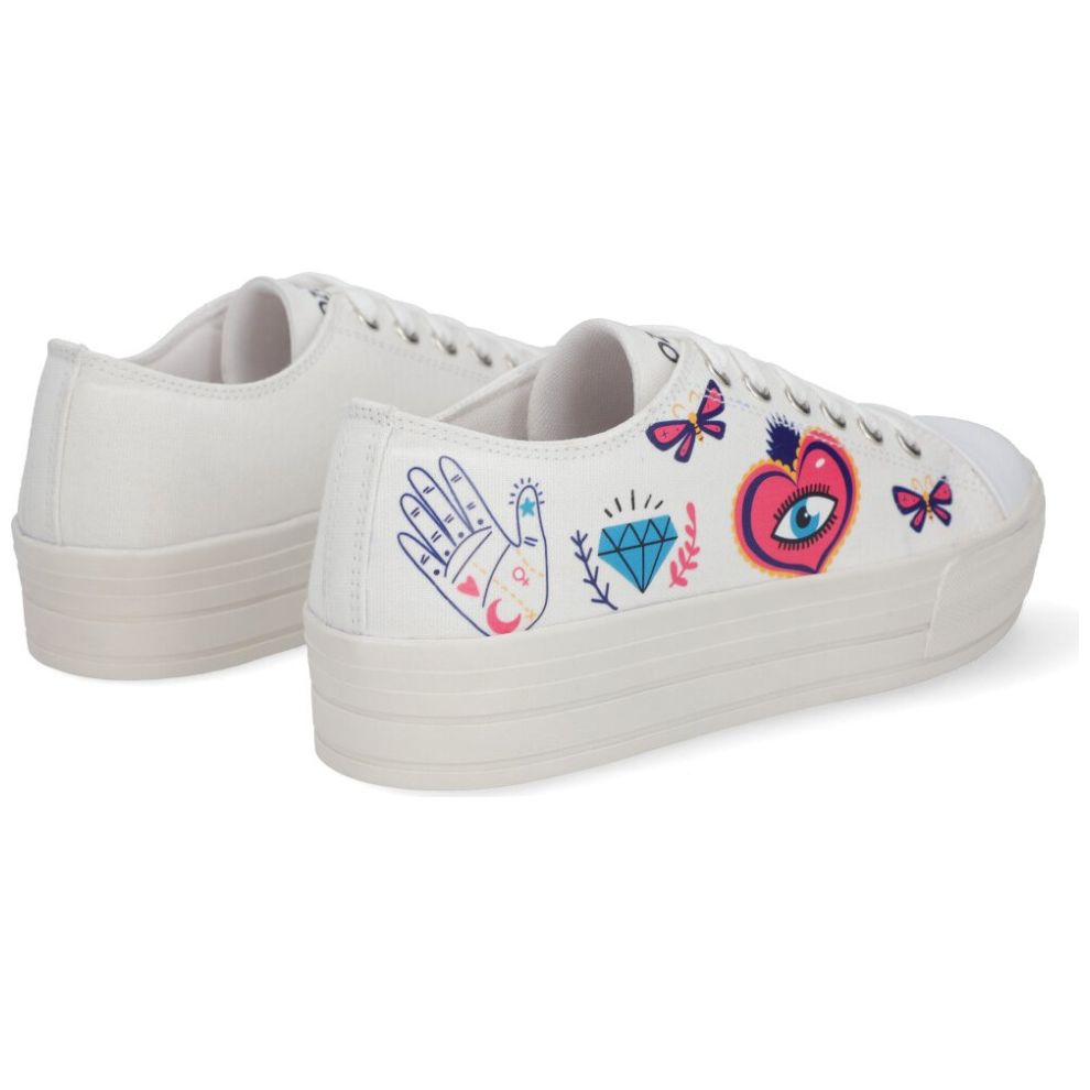 Tenis Casual Capa de Ozono con Diseño Blanco