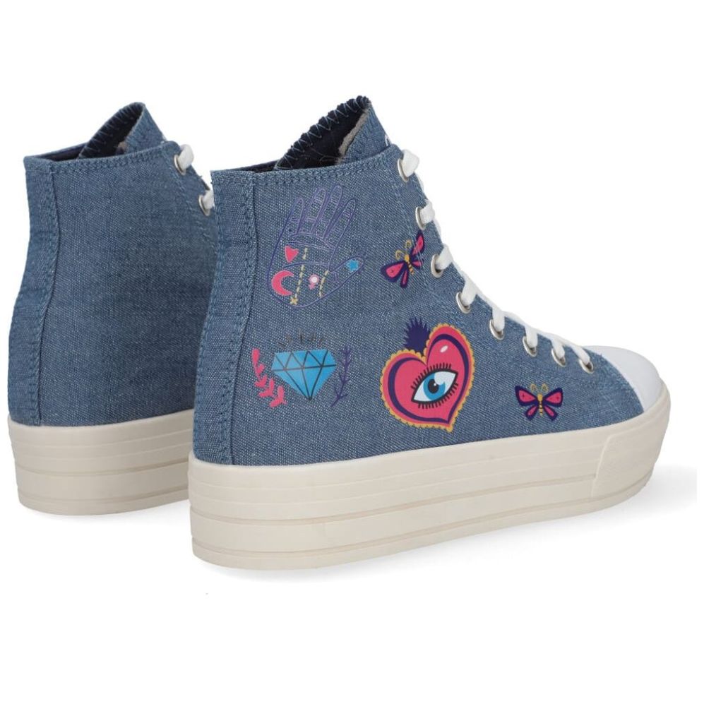 Tenis de Bota Capa de Ozono con Diseño Azul