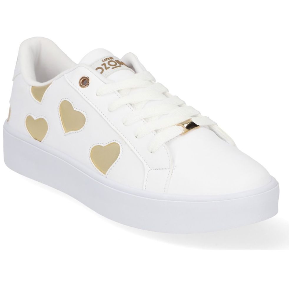 Tenis Casual Capa de Ozono con Corazones Blanco