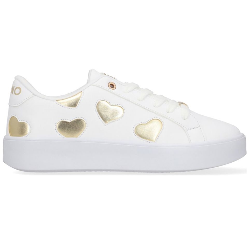 Tenis Casual Capa de Ozono con Corazones Blanco