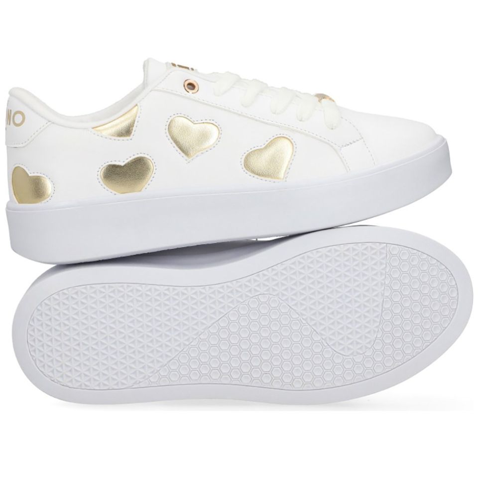 Tenis Casual Capa de Ozono con Corazones Blanco
