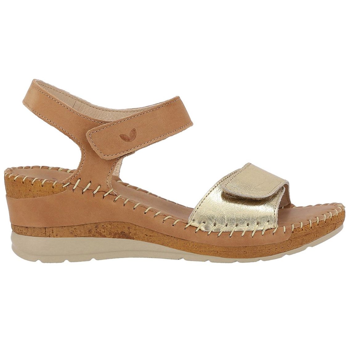 Sandalia W Confort con Fijación Velcro Ajustable para Mujer