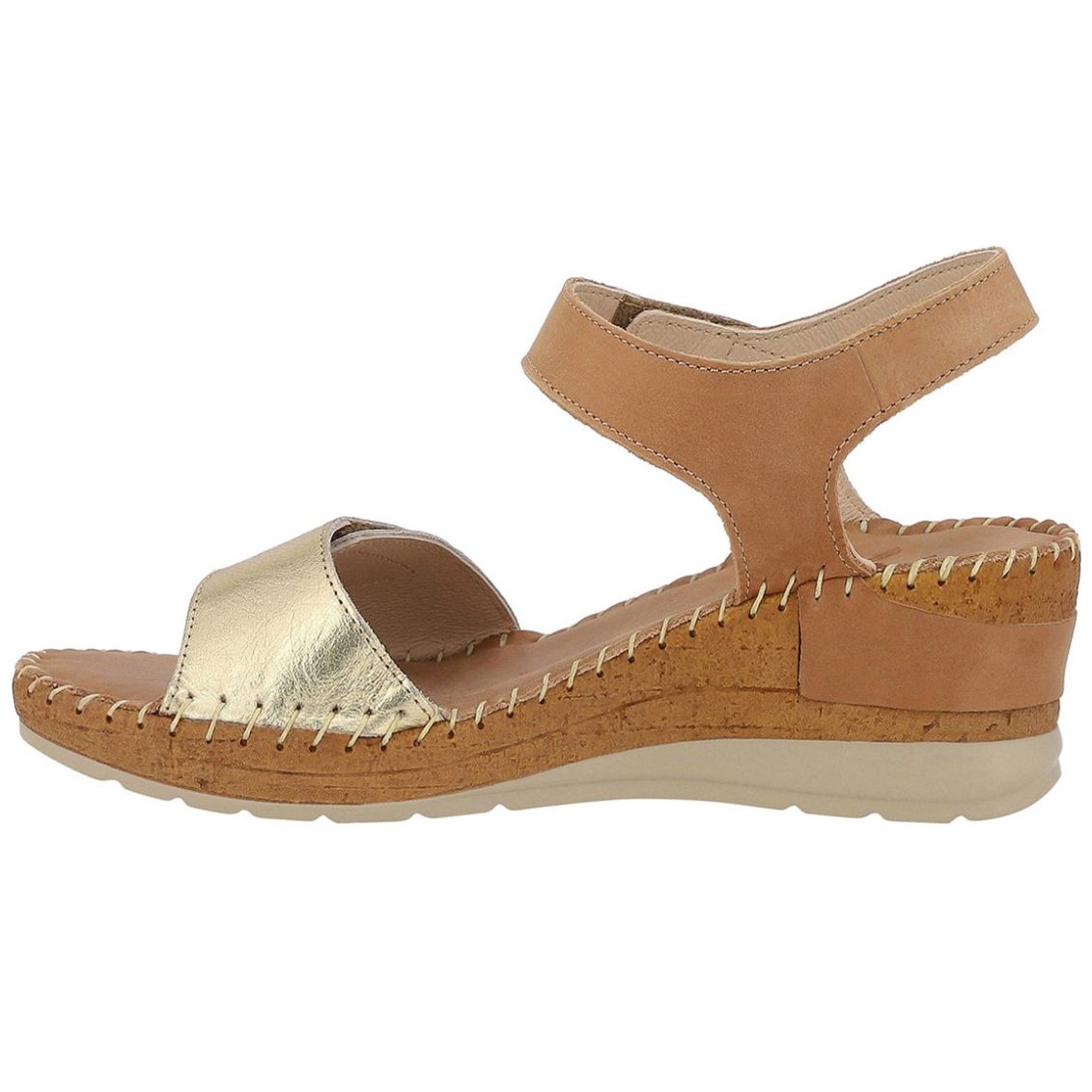 Sandalia W Confort con Fijación Velcro Ajustable para Mujer