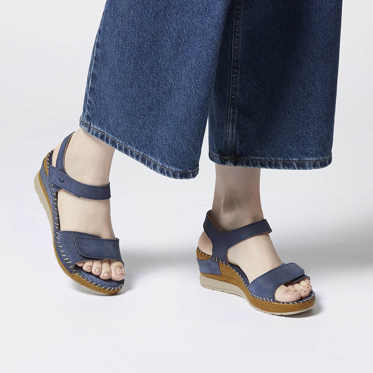 Sandalia Fijación Velcro Ajustable W Confort para Mujer