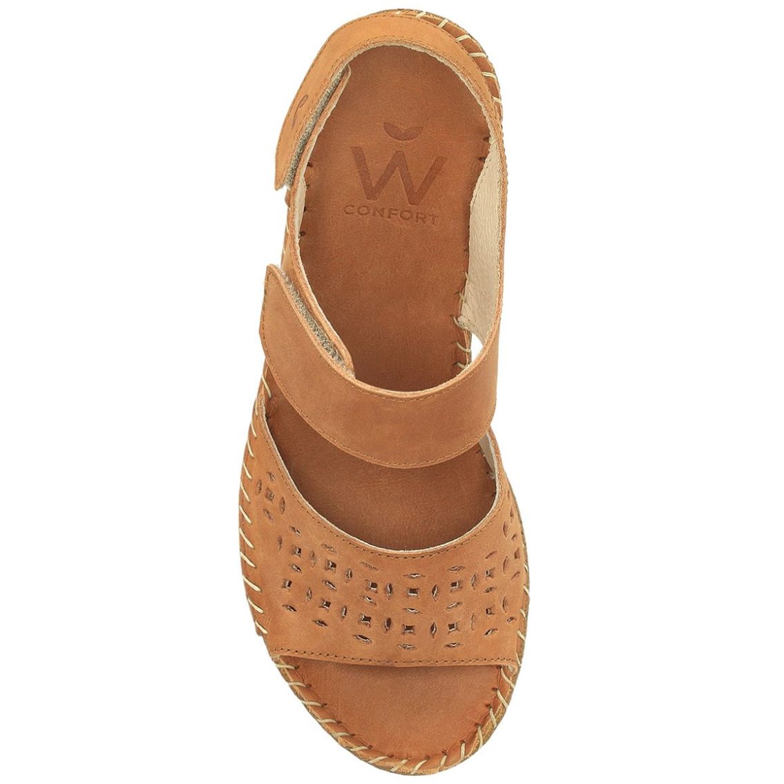 Sandalia W Confort Fijación Velcro Ajustable para Mujer