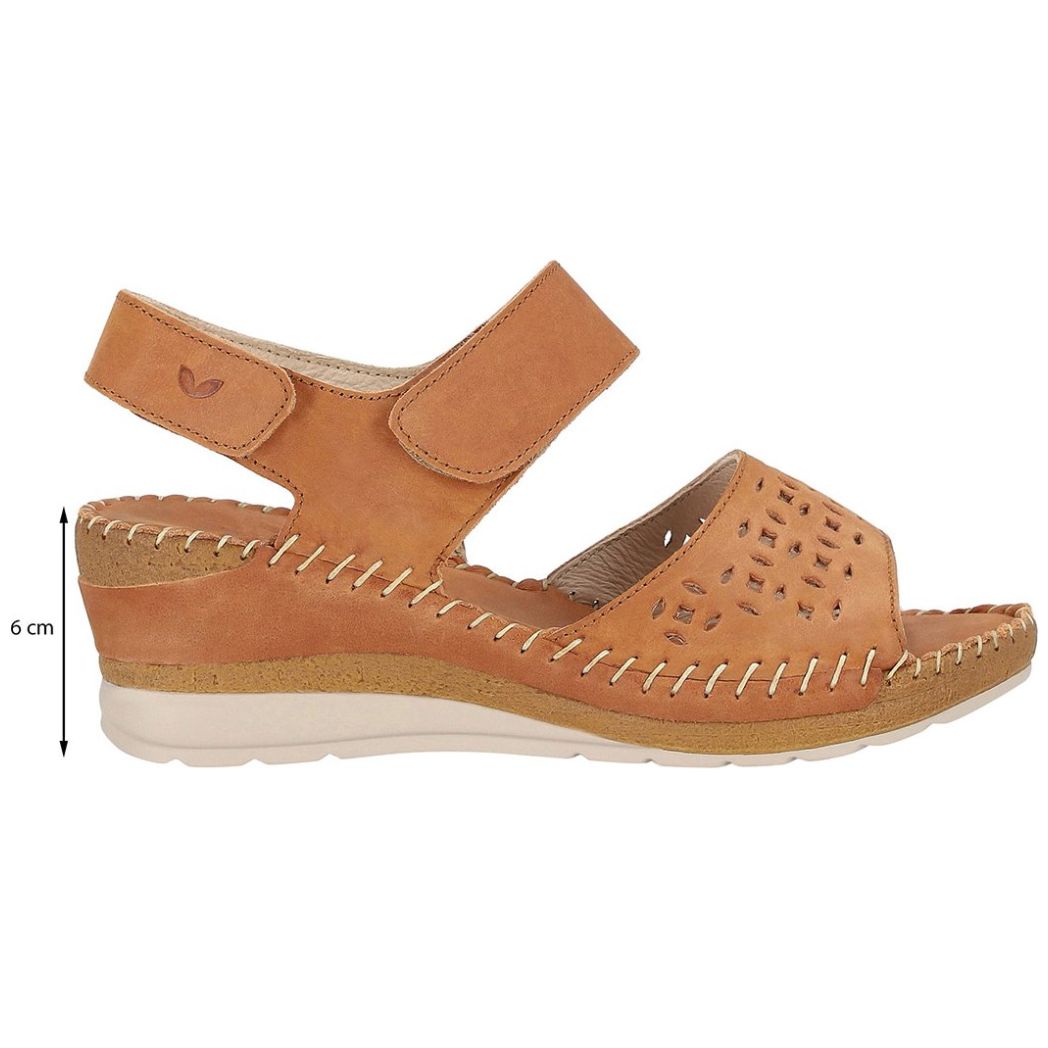 Sandalia W Confort Fijación Velcro Ajustable para Mujer