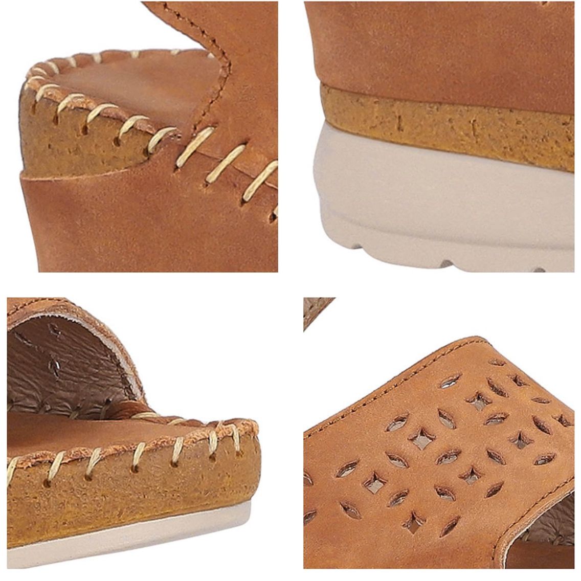 Sandalia W Confort Fijación Velcro Ajustable para Mujer