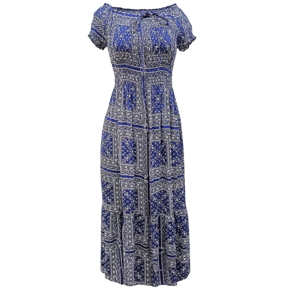 Vestido Largo Estampado Cafeina para Mujer