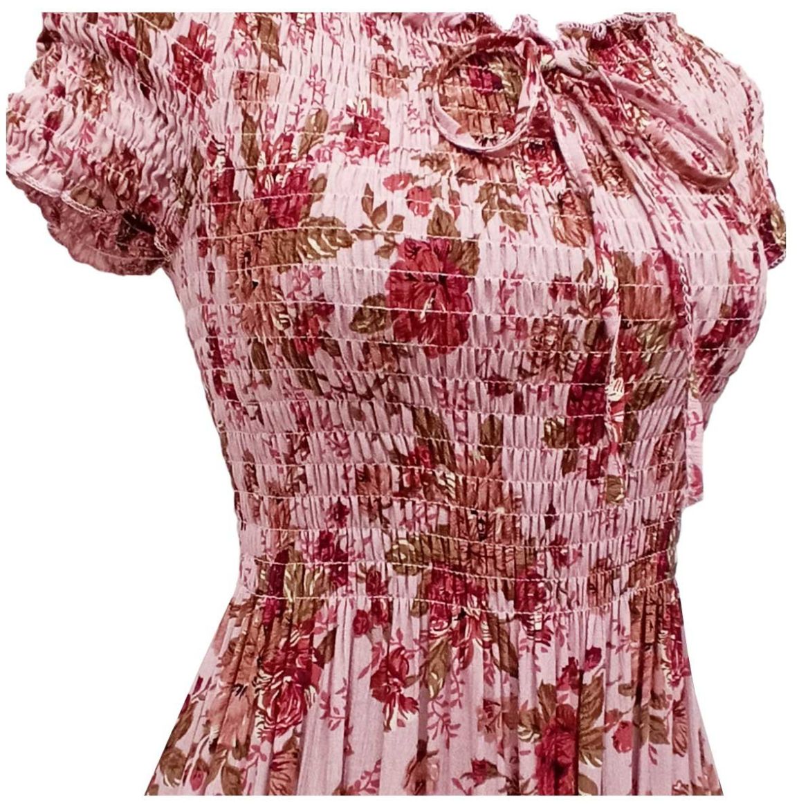 Vestido Largo con Estampado Cafeina para Mujer