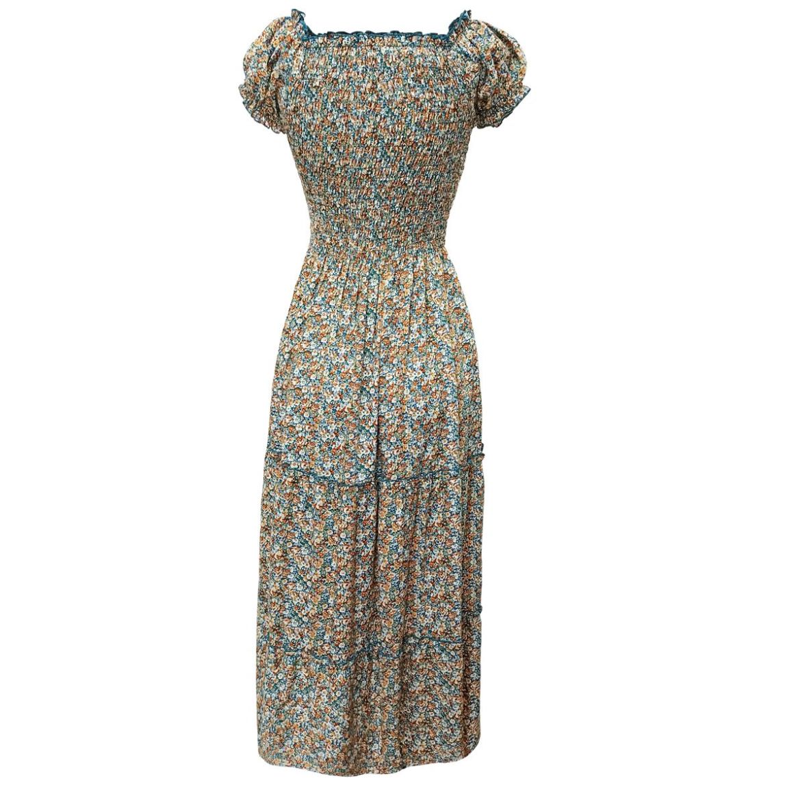 Vestido Largo Diseño Estampado Cafeina para Mujer