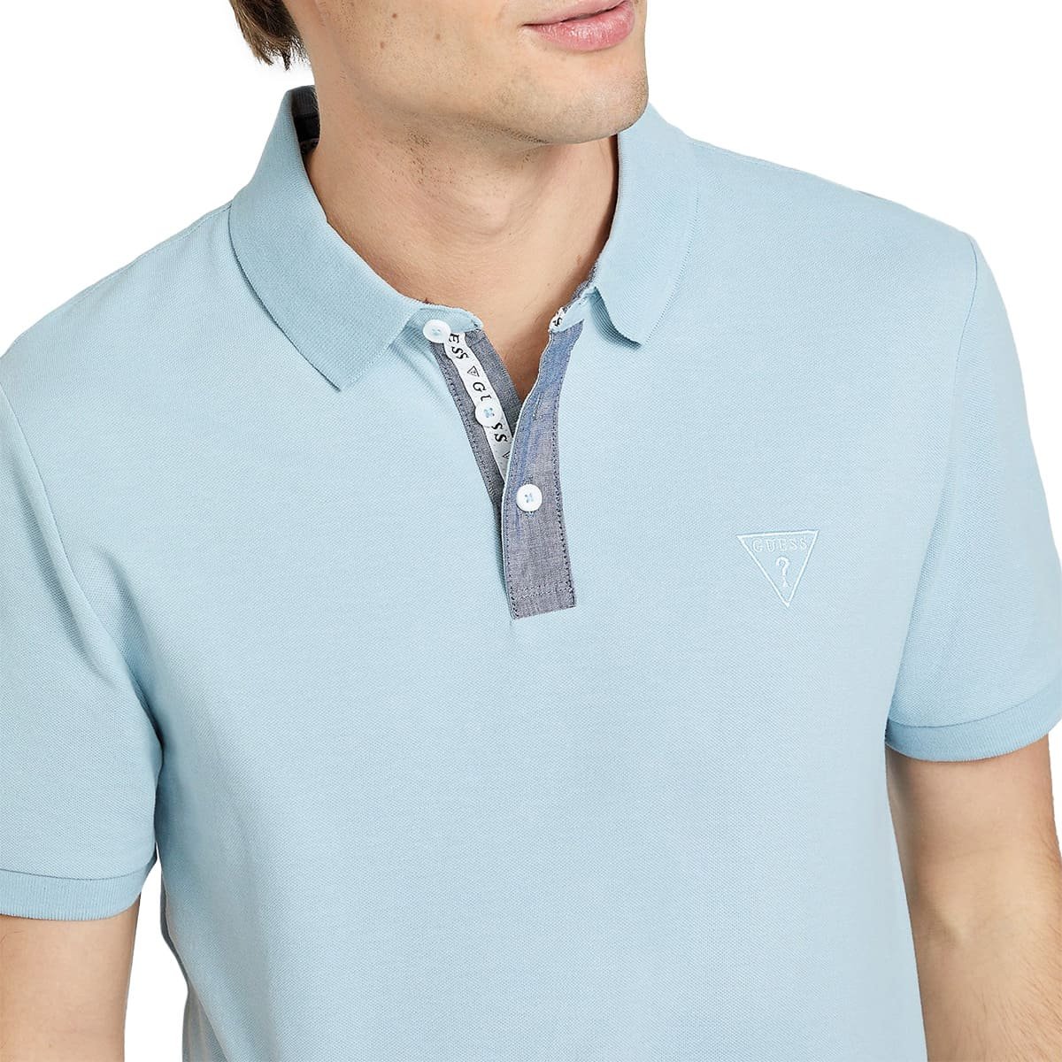 Playera Tipo Polo Guess Diseño Básico para Hombre