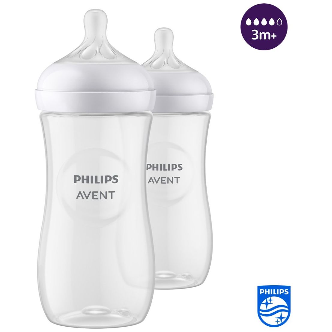 Set Biberón Avent Natural Response 11Oz/330Ml 3M