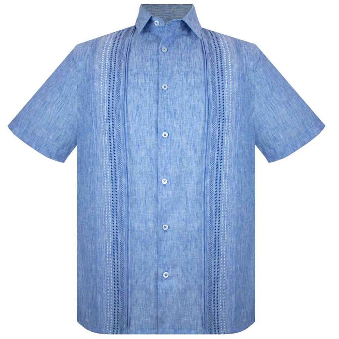 Guayabera Cancumisa con Alforzas para Hombre Plus