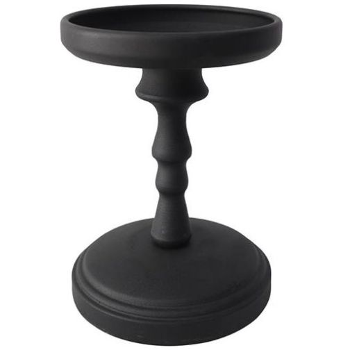 Candelero Pedestal Metal Black Ch Vintage Home