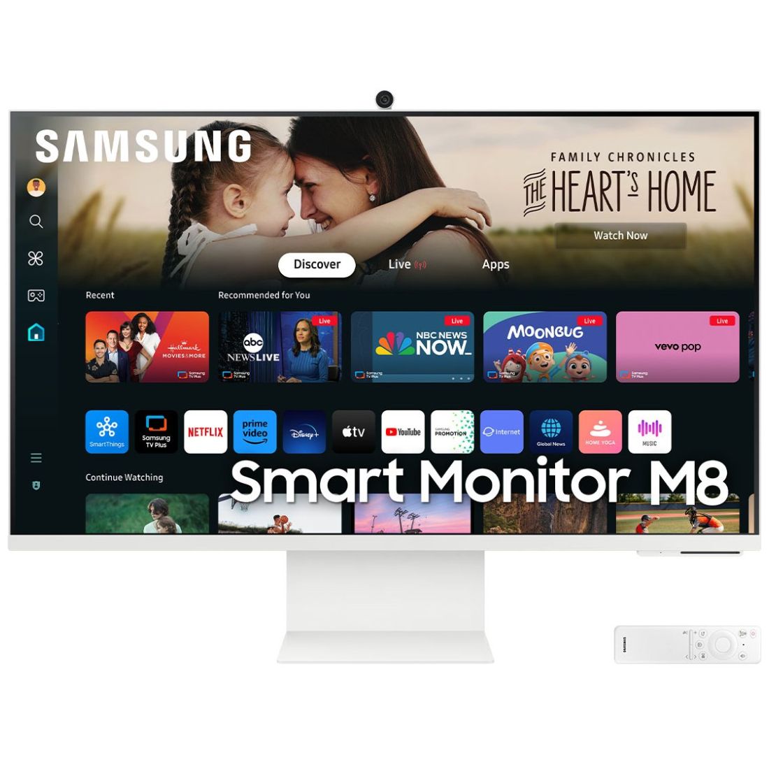 Monitor Inteligente Samsung  32 Pulgadas 4K con Cámara Ls32Dm801Ulxzx