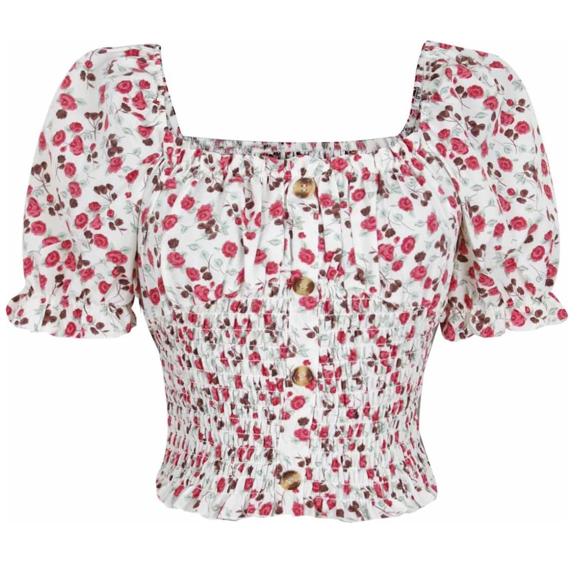 Blusa Corta Escote Cuadrado para Mujer Juniors #4Me&4You