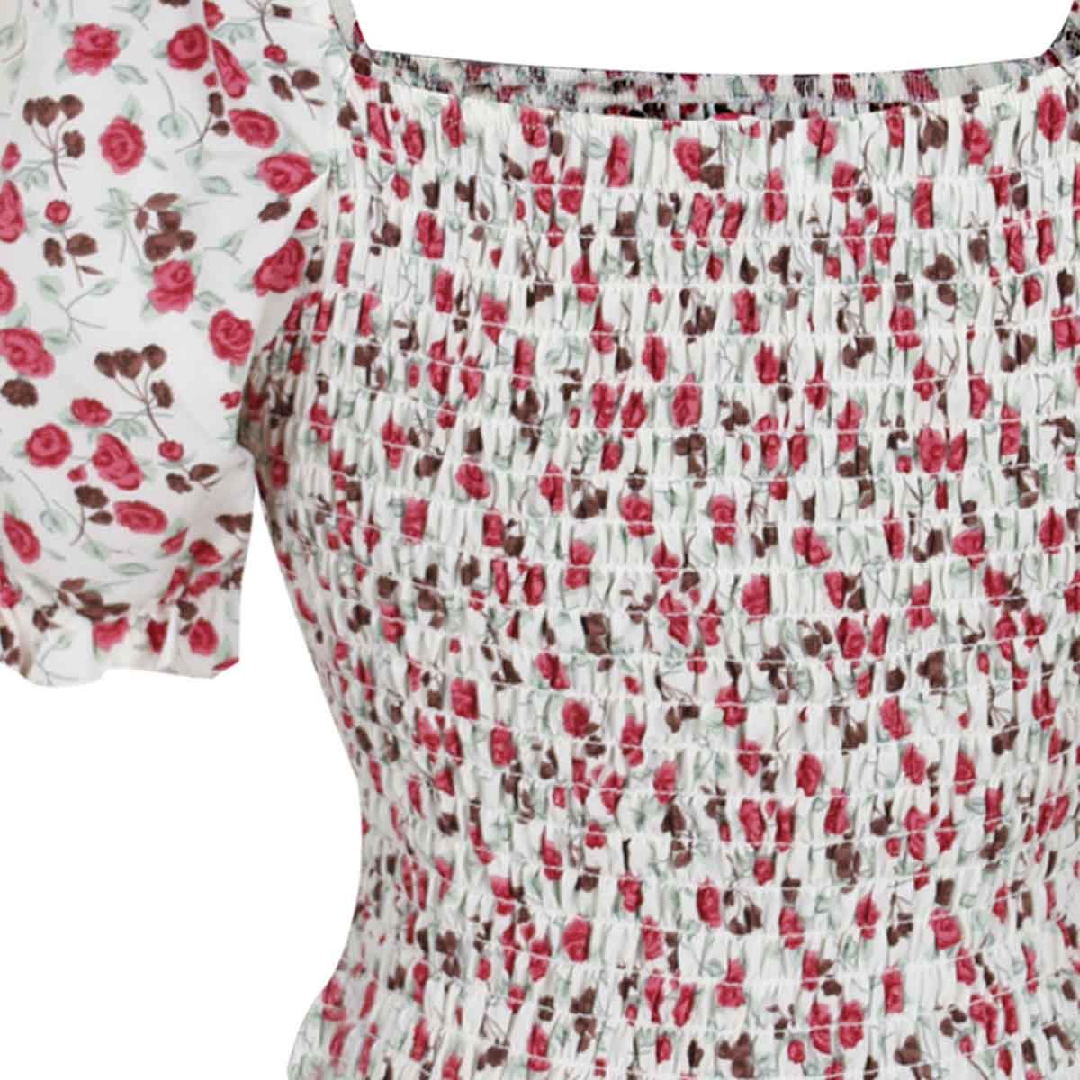 Blusa Corta Escote Cuadrado para Mujer Juniors #4Me&4You