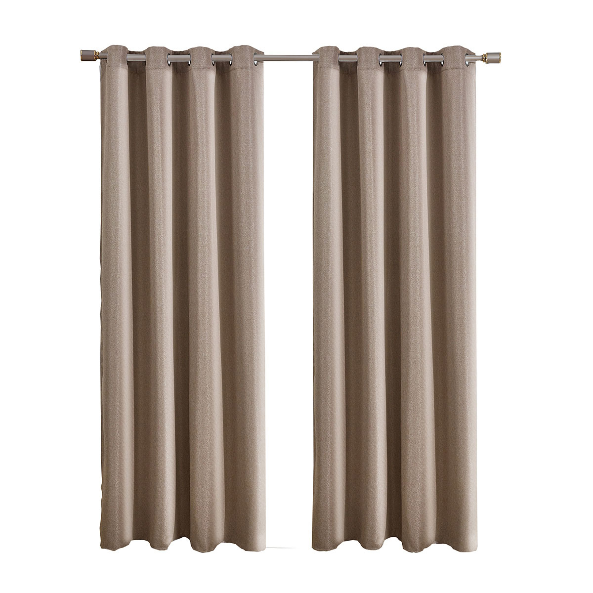 Cortinas Home & Details 2 Paneles 140X230 Cm Chenille Arena