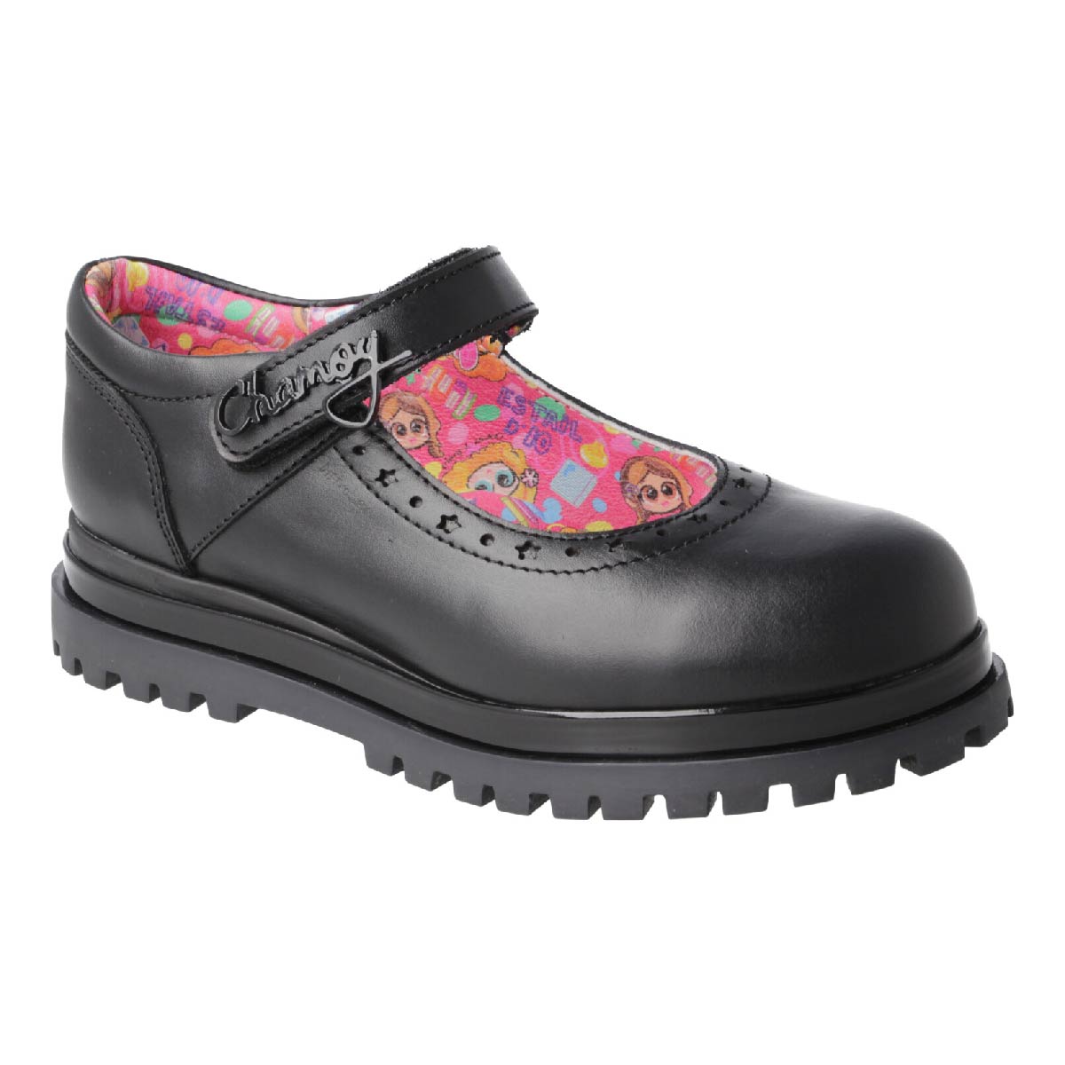 Zapato Escolar Distroller 18-21 con Velcro Negro