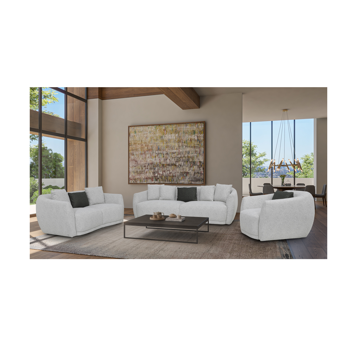 Sofá Opulent Gris Claro Boal