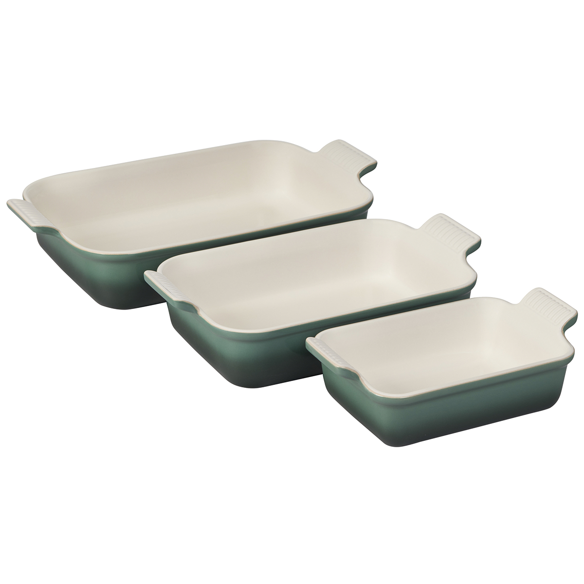 3 Piezas Bandeja Herit Verde Le Creuset