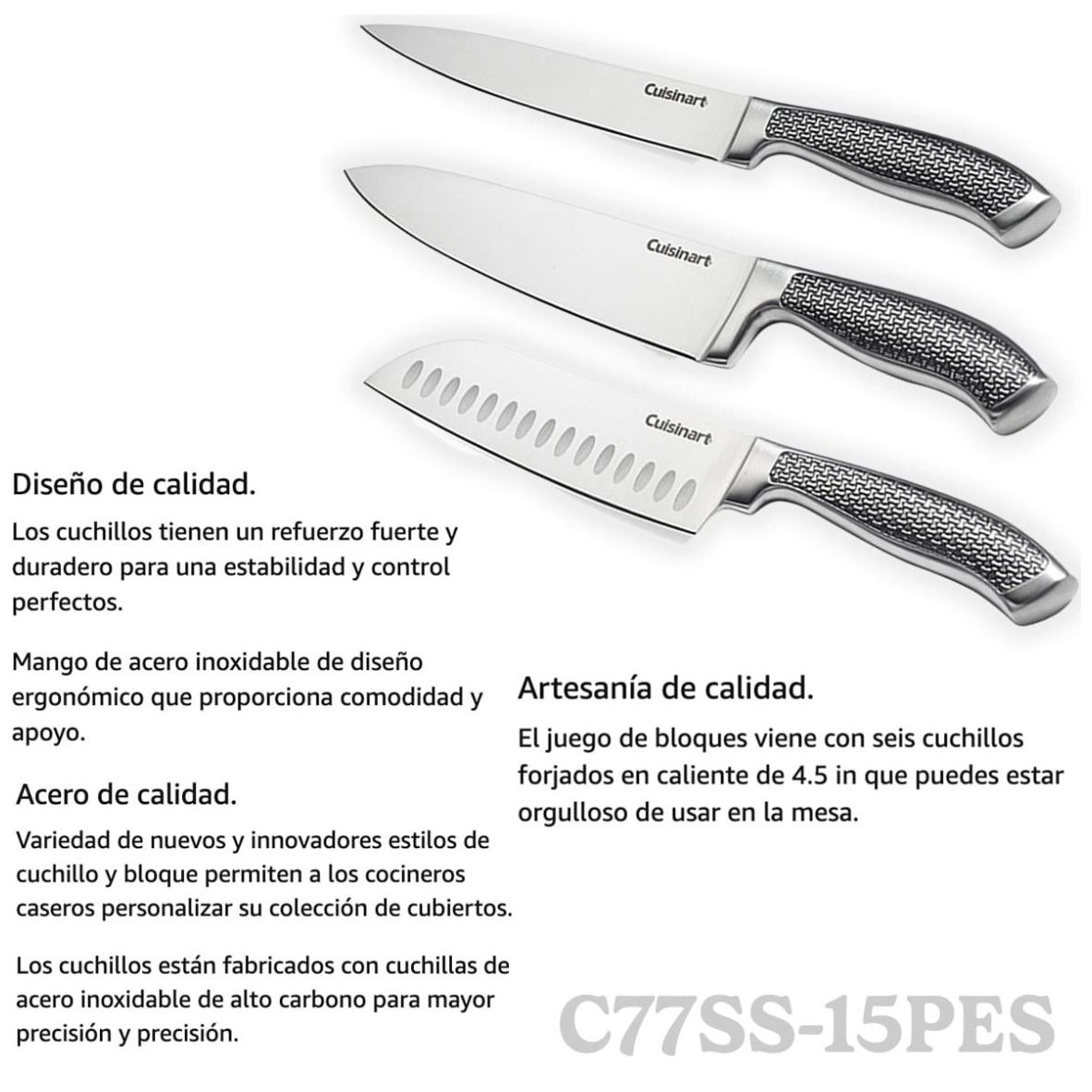 Bloque de 15 Cuchillos Cuisinart