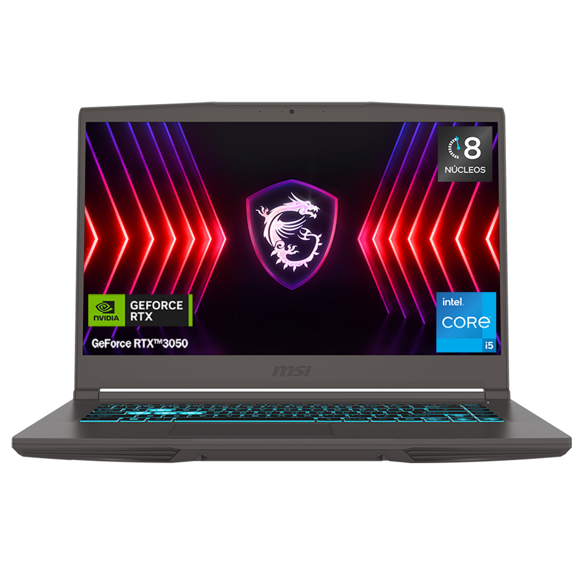 Laptop Gaming Msi Thin 15 B12Uc-1882Mx Intel Core I5 Nvidia Geforce Rtx3050 16Gb Ram 512Gb Ssd 15.6" Fhd 144Hz Gris