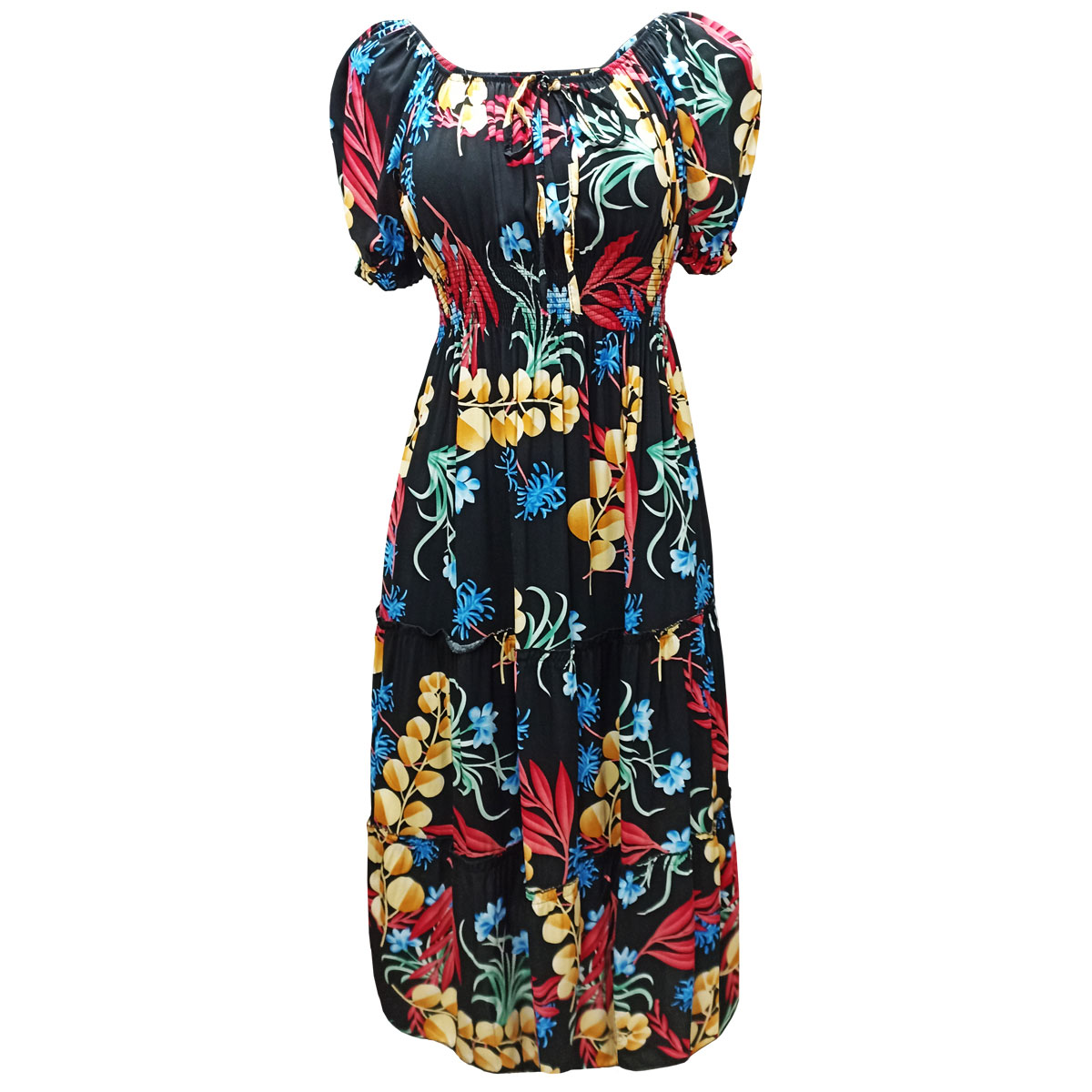 Vestido 3/4 Estampado Banana Limón para Mujer Petite