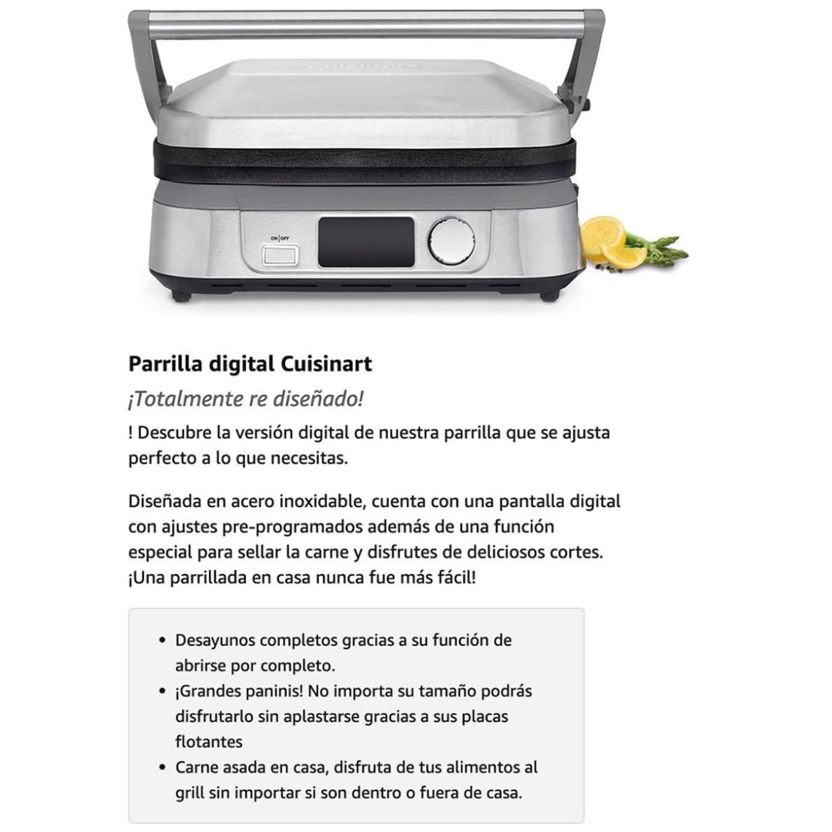Parrillas Griddler Digital Cuisinart