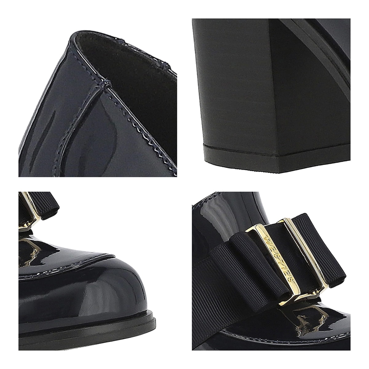 Botín Westies Acabado Charol con Aplicación Moño, y Textura Lisa.