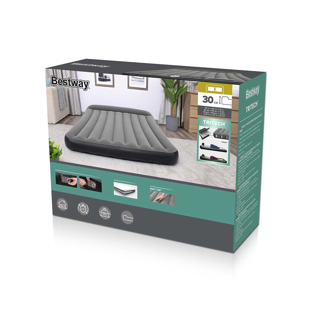 Colchón Queen Inflable Tritech con Bomba Incorporada Bestway