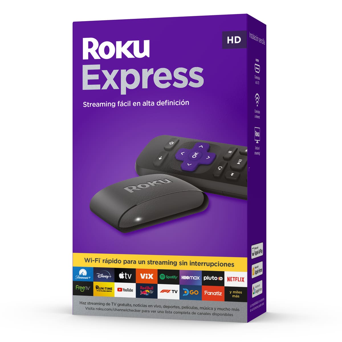 Roku Express Hd Dispositivo de Streaming con Control Remoto